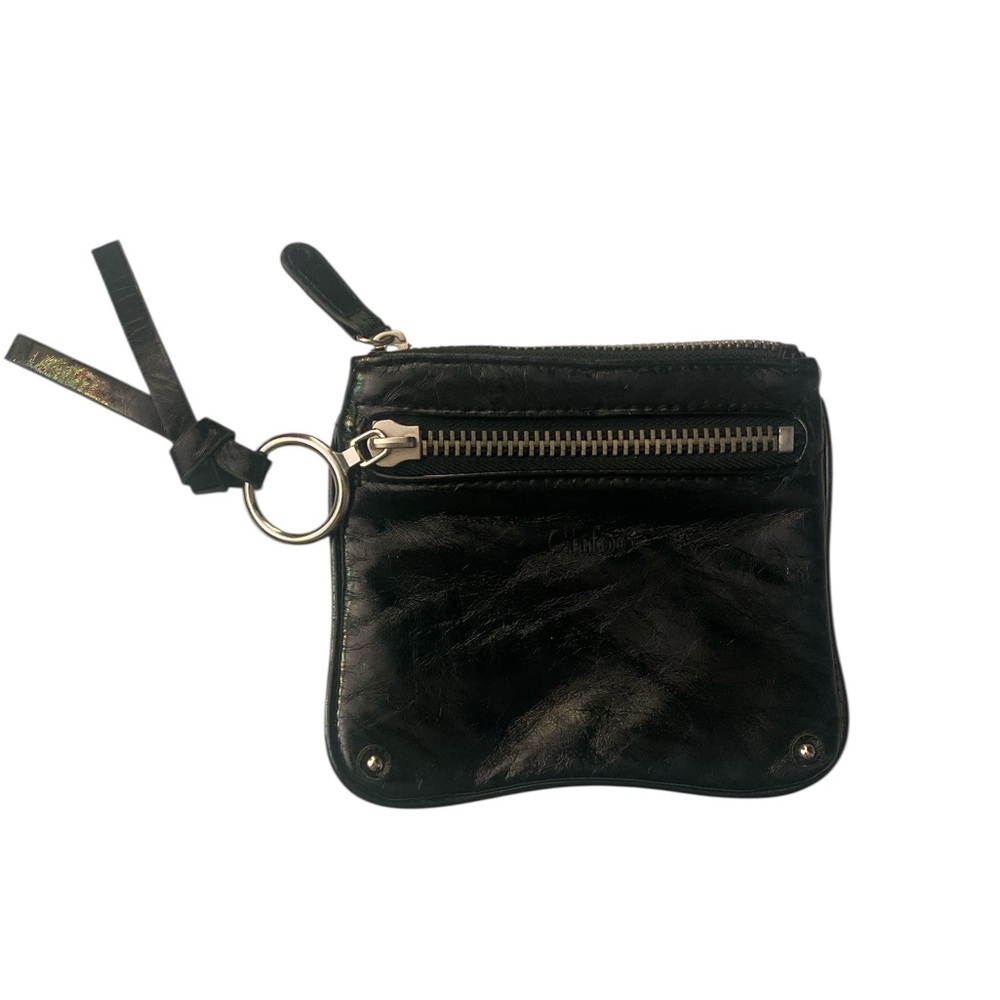Chloe Black Leather Coin Purse Pouch GUC